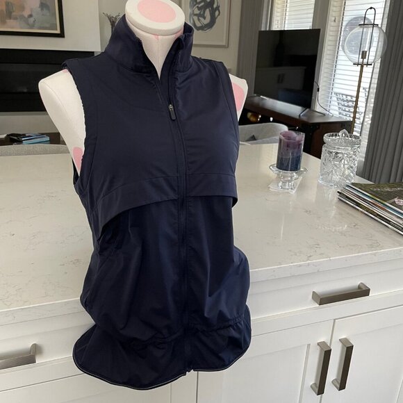 Lululemon Kicking Asphalt Sleeveless Lightweight Vest in Midnight Navy Sz 6 - Picture 2 of 16